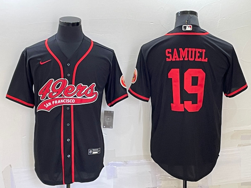 Men's Black San Francisco 49ers #19 Deebo Samuel Cool Base Stitched Baseball Jersey